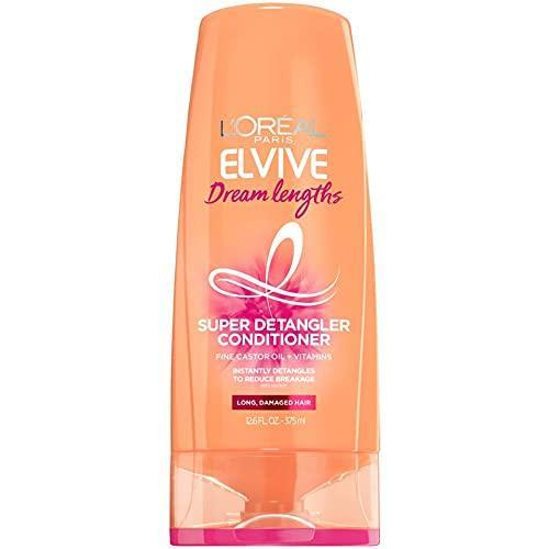 L'Oreal Paris Elvive Dream Lengths Super Detangling Conditioner with Fine Castor Oil and Vitamins B3 and B5 for Long, Damaged Hair, Instantly Detangles to Reduce Breakage With System, 12.6 Fl Oz - SHOP NO2CO2