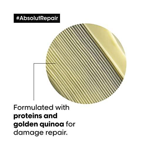 L'Oreal Professionnel Absolut Repair Shampoo | Protein Hair Treatment | Repairs & Nourishes Dry, Damaged Hair | Adds Shine | With Quinoa & Proteins - SHOP NO2CO2