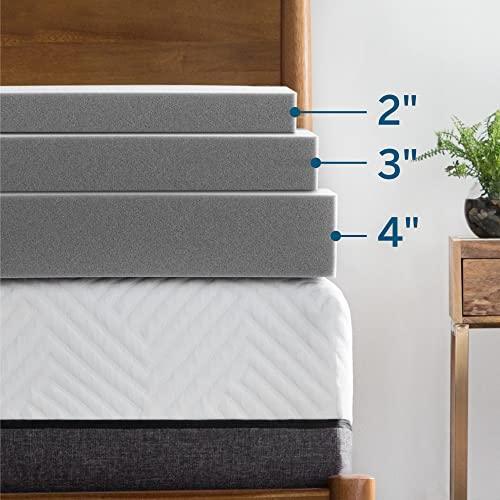 Lucid 3 Inch Mattress Topper California King – Memory Foam – Bamboo Charcoal Infusion – Cooling Ventilation – Hypoallergenic – CertiPur Certified Foam - SHOP NO2CO2