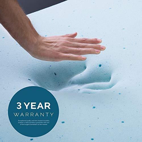 Lucid 3 Inch Mattress Topper Queen - Gel Infused Memory Foam – Memory Foam Mattress Topper Queen – Ventilated Design – CertiPur Certified - SHOP NO2CO2