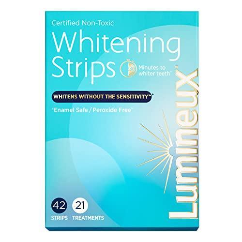 Lumineux Teeth Whitening Strips 21 Treatments - Enamel Safe for Whiter Teeth - Whitening Without the Sensitivity - Dentist Formulated and Certified Non-Toxic - Sensitivity Free - SHOP NO2CO2