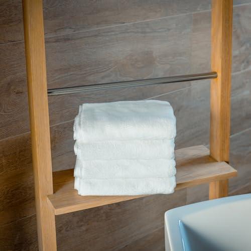 Luxury Organic Terry Bath Mats, GOTS and EcoCert Certified, 4-Pack, Eco-White - SHOP NO2CO2