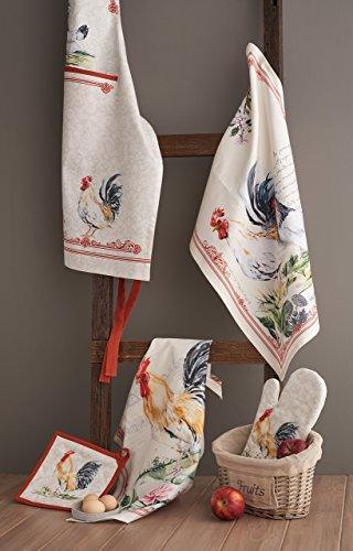 Maison d' Hermine Campagne 100% Cotton Set of 2 Multi-Purpose Kitchen Towel Soft Absorbent Dish Towels | Tea Towels | Bar Towels (Basse-cour, 20 Inch by 27.50 Inch) - SHOP NO2CO2