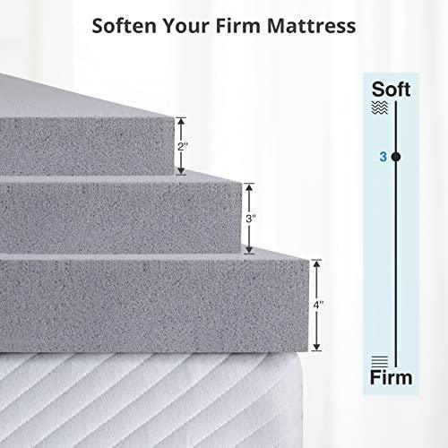 Maxzzz 3 Inch Mattress Topper Full,Gel Memory Foam Mattress Topper Double Bed Topper for Soft & Cooling Sleep, Pressure Relieve, CertiPUR-US Certified - SHOP NO2CO2