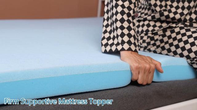 Maxzzz 3 Inch Twin Mattress Topper - Cool Gel Memory Foam Mattress Topper Extra Firm Bed Topper, Hard Mattress Topper for Back Pain Relief, CertiPUR-US Certified - SHOP NO2CO2