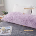 MEGO Fluffy Body Pillow Cover, 20x54 Shaggy Faux Fur Body Pillow Case, Comfy Plush Fuzzy Body Pillowcase, Furry Long Throw Bed Pillow Cover with Zipper for Women Side Sleeper Lavender Light Purple - SHOP NO2CO2