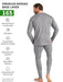 Merino.tech Merino Wool Base Layer Mens Set - Midweight, Heavyweight, Lite Merino Wool Thermal Underwear For Men Top, Bottom - SHOP NO2CO2