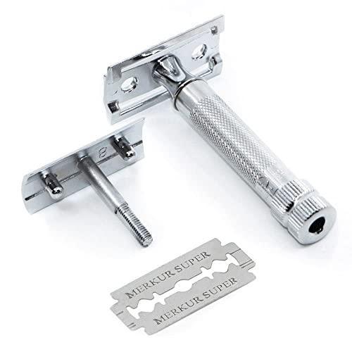 Merkur Mk34c Double Edge Razor with Heavy Duty Short Handle - SHOP NO2CO2