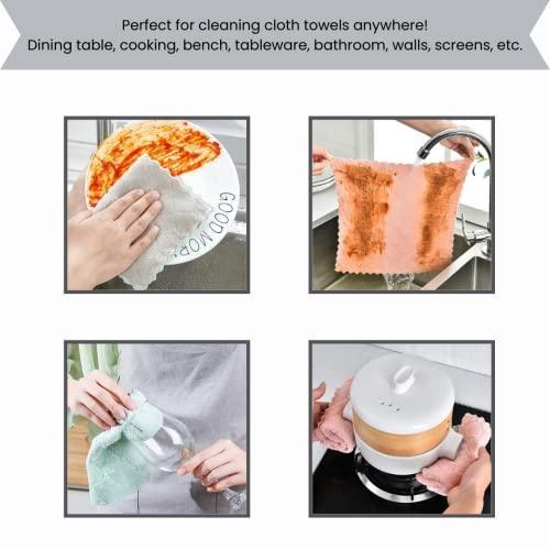 Micro Fiber Cloth Cleaning Pack of 10 – Multipurpose Dish Towels for Drying Dishes Dusting Cloths – Washable and Reusable Kitchen Washcloths for Dishes – Eco-Friendly Highly Absorbent Microfiber Rags - SHOP NO2CO2