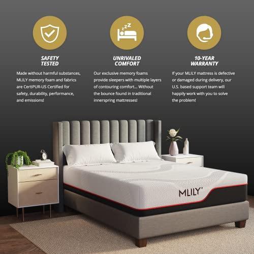 MLILY 12 Inch Full Mattress, Manchester United Memory Foam Mattress in a Box Made in USA, Medium Plush, CertiPUR-US Certified - SHOP NO2CO2