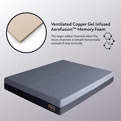 MLILY EGO Copper Twin Memory Foam Mattress 10 Inch, Copper Gel Infused Mattress Bed in A Box CertiPUR-US Certified Made in USA, Medium, 38”x75”x10”, Darkgray - SHOP NO2CO2