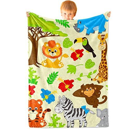 Mocaletto Soft Animal Kids Throw Blanket for Baby Toddler Boys,Fleece Cute Deer Lion Tiger Elephant Horse Blanket for Boys Girls Throw Blankets,Kids Birthday Gifts Blanket for Couch Sofa Bed Nap - SHOP NO2CO2