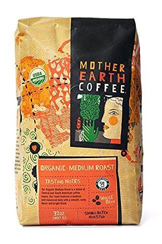 Mother Earth Coffee Organic Medium Roast Blend Whole Bean 32 oz. - SHOP NO2CO2