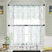 MRTREES Sheer Valance Curtain 54 x 16 inch Leaves Embroidered Sheer Christmas Valances Living Room Window Bedroom Embroidery Rod Pocket Small Window Treatment 1 Panel Green Leaves - SHOP NO2CO2