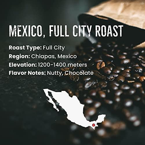 Mt. Comfort Coffee Organic Mayan Full City Roast, 12 oz Bag - Sourced From Small, Mexican Coffee Farms- Flavor Notes of Nutty & Chocolate - Roasted Whole Beans - SHOP NO2CO2