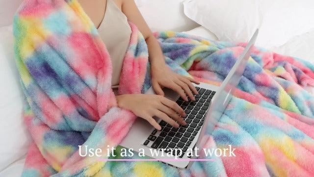 MUGD Soft Blankets Fluffy Soft Fuzzy Throw Blanket Pink Fleece Blanket Throw Kids - SHOP NO2CO2