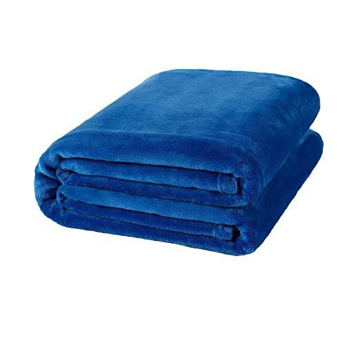 NANPIPER Fleece Blankets, Super Soft Flannel Fuzzy Blanket for Bed Couch, Luxury Cozy Plush Microfiber Blanket-Twin Size,Turquoise Blue - SHOP NO2CO2