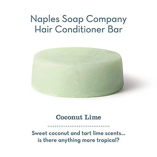 Naples Soap Company Solid Conditioner Bar – Free of Parabens, Pthalates – Handmade, Eco-Friendly, Hydrating Haircare for Soft, Vibrant Hair, Safe and Effective for All Hair Types, Lasts 50-75 Uses – Coconut Lime - SHOP NO2CO2