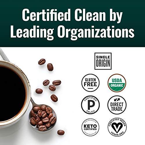 Natural Force - Organic Clean Coffee Dark, Mold & Mycotoxin Free, Lab Tested for Toxins & Purity, Low Acidity, Incredible Taste & Aroma, Founder's Select Whole Bean Dark Roast, 12 oz - SHOP NO2CO2