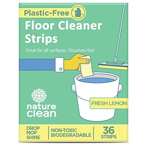 Nature Clean All Natural Wood Floor Cleaner for Mopping 36 Strips, Plastic-Free Packaging & Non-Toxic To Use On Hardwood Laminate Ceramic Tile Linoleum Vinyl Marble Bamboo. Eco-Friendly Biodegradable - SHOP NO2CO2