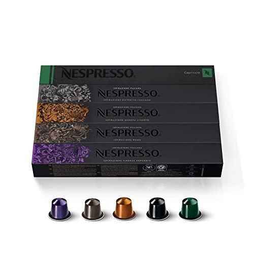 Nespresso Capsules OriginalLine, Ispirazione Variety Pack, Medium & Dark Roast Espresso Coffee, 10 Count (Pack of 5) Espresso Coffee Pods, Brews 1.35 Ounce (ORIGINALLINE ONLY) - SHOP NO2CO2