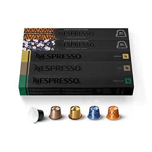 Nespresso Capsules OriginalLine, Mild Roast Blend Variety Pack, Mild Roast Coffee, 50 Count Espresso Coffee Pods, Brews 3.7 ounce and 1.35 ounce (ORIGINALLINE ONLY) - SHOP NO2CO2