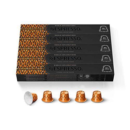 Nespresso Capsules OriginalLine, Vienna Linizio Lungo, Mild Roast Coffee, 50 Count Coffee Pods, Brews 3.7 Ounce (ORIGINAL LINE ONLY) - SHOP NO2CO2