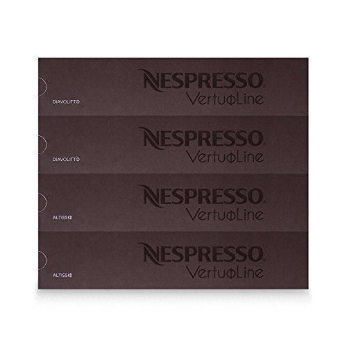 Nespresso Capsules VertuoLine, Espresso, Bold Variety Pack, Medium and Dark Roast Espresso Coffee, 40 Count Coffee Pods, Brews (VERTUOLINE ONLY), 1.35 Ounce , 10 Count (Pack of 4) - SHOP NO2CO2