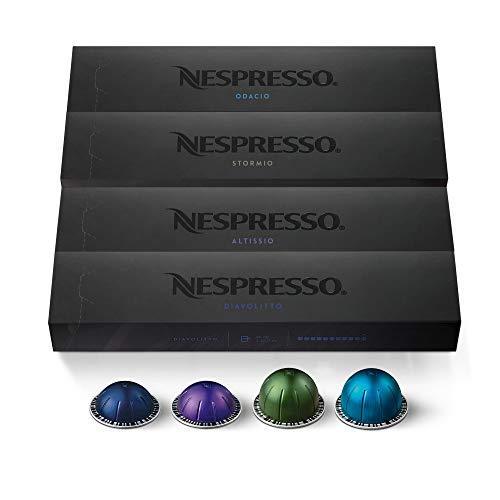 Nespresso Capsules VertuoLine, Intense Variety Pack, Dark Roast Coffee, 40 Count Coffee Pods, Brews 7.77 Ounce and 1.35 Ounce, 10 Count (Pack of 4) - SHOP NO2CO2