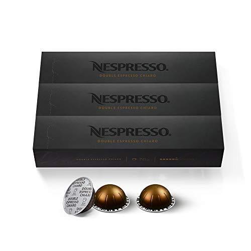 Nespresso Capsules VertuoLine, Melozio, Medium Roast Coffee, 30 Count Coffee Pods, Brews 7.8oz & Capsules VertuoLine, Double Espresso Chiaro,Medium Roast Espresso Coffee, Coffee Pods, 30 Count - SHOP NO2CO2