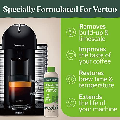 Nespresso Vertuo Compatible Descaling Solution. Eco-Friendly Formula to Clean & Descale Your Nespresso Vertuoline Machine. 2 Uses per Bottle, 2 Pack. Carbon Neutral Vertuo Descaling Kit. - SHOP NO2CO2