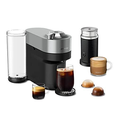 Nespresso Vertuo POP+ Deluxe Coffee and Espresso Machine by Breville with Milk Frother, Titan Medium - SHOP NO2CO2