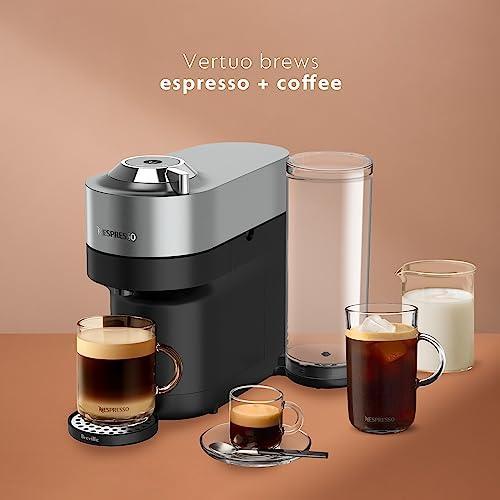 Nespresso Vertuo POP+ Deluxe Coffee and Espresso Machine by Breville with Milk Frother, Titan Medium - SHOP NO2CO2