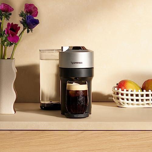 Nespresso Vertuo Pop+ Deluxe Coffee and Espresso Machine by De'Longhi, Silver - SHOP NO2CO2