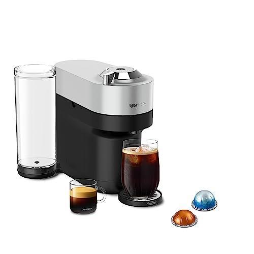 Nespresso Vertuo Pop+ Deluxe Coffee and Espresso Machine by De'Longhi, Silver - SHOP NO2CO2