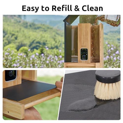 NETVUE Birdfy AI - Upgraded Smart Bird Feeder with Camera Solar Powered, Free AI Identify 6000+ Bird Species & Motion Detection, Eco-friendly & Renewable Bamboo Wood Camera, Ideal Gift for Bird Lovers - SHOP NO2CO2