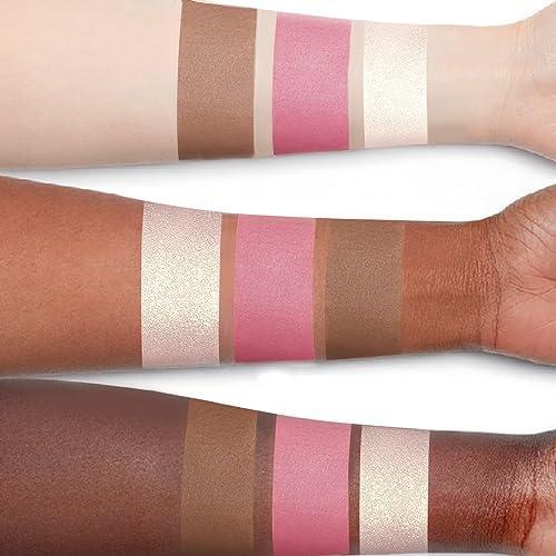 NewBang 3 Pcs Cream Blush Contour Highlighter Stick for Cheeks Eyes Lips Lightweight Dewy Finish Blush Stick Waterproof Long Lasting Contour Stick Trio Wand Face Makeup Set for Girls and Women (2+5+6) - SHOP NO2CO2