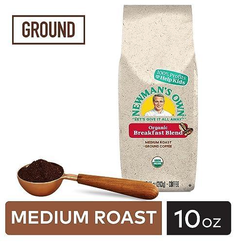 Newman's Own Organics Breakfast Blend, Ground Coffee, Fair Trade Certified, Medium Roast, Bagged 10oz - SHOP NO2CO2