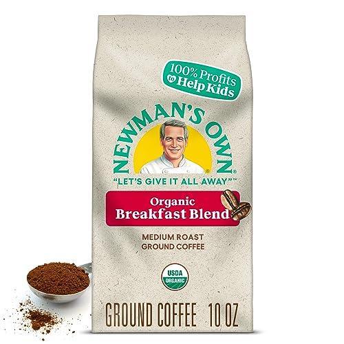 Newman's Own Organics Breakfast Blend, Ground Coffee, Fair Trade Certified, Medium Roast, Bagged 10oz - SHOP NO2CO2