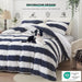 Newspin Plush Shaggy Duvet Cover Queen,Fluffy Duvet Cover Set, Luxury Ultra Soft Crystal Velvet Bedding Sets 3 pcs(1 Faux Fur Duvet Cover + 2 Pillow Shams) with Zipper Closure(Queen,Navy Blue Striped) - SHOP NO2CO2