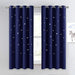 NICETOWN Children Blue Blackout Curtain - Hollow Star Space Inspired Night Sky Twinkle Christmas Star Curtain, Window Drape for Bedroom (1 Panel, 52 x 63 inches Panel, Navy Blue) - SHOP NO2CO2