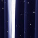 NICETOWN Children Blue Blackout Curtain - Hollow Star Space Inspired Night Sky Twinkle Christmas Star Curtain, Window Drape for Bedroom (1 Panel, 52 x 63 inches Panel, Navy Blue) - SHOP NO2CO2