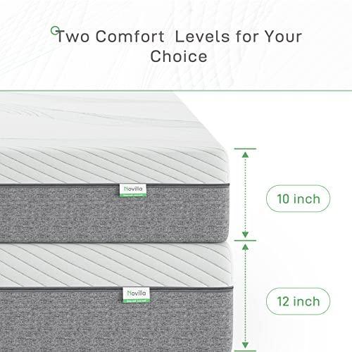 Novilla Twin Mattress, 12-Inch Gel Memory Foam Mattress for Cool Sleep, Pressure Relieving, Matrress-in-a-Box, CertiPUR-US Certified,Medium Plush - SHOP NO2CO2