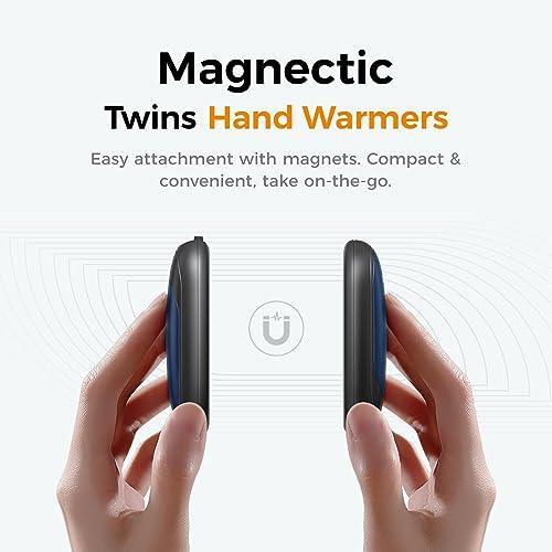 OCOOPA 2in1 Magnetic Rechargeable Hand Warmers 2 Pack, Electric Hand Warmer, Pocket Battery Operated Heater, UL Certified, 3 Heat Settings, Tech Gifts for Men,Purse Must Haves, Essentials, UT3 Lite - SHOP NO2CO2