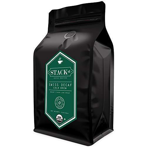 Organic Swiss Water Process Decaf Cold Brew Coffee Coarse Ground 1 LB - Dark Roast Coarse Grind - Doesn't Taste Like Decaf! - 100% Arabica Single Origin Beans – By Stack Street - SHOP NO2CO2