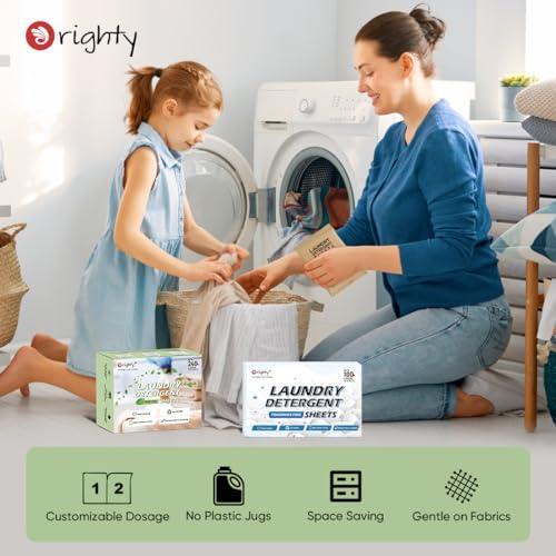 ORIGHTY Laundry Detergent Sheets, (120 Loads) 60 Sheets Fresh Linen, Eco-Friendly & Hypoallergenic Laundry Detergent Strips, Portable and Travel-Friendly Detergent Sheets, No Plastic Jug and Liquid - SHOP NO2CO2