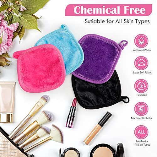 Orighty Makeup Remover Cloths 12 Pack, Makeup Removal Face Cleansing Cloth, Reusable Makeup Remover Pads Remove Instantly Dirt with Just Water, 5 x 5 in - SHOP NO2CO2