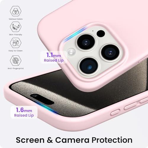 ORNARTO Magnetic Case Compatible for iPhone 15 Pro Case [Compatible with MagSafe] Liquid Silicone Gel Rubber Full Body Protective Cover Case 6.1 Inch-Pink - SHOP NO2CO2