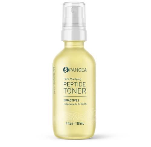 Pangea Organics - Natural Niacinamide + Reishi Pore Purifying Peptide Toner | Vegan, Non-Toxic, Sustainable Clean Beauty (Glass Bottle + Pump, 4 fl oz | 118 ml) - SHOP NO2CO2