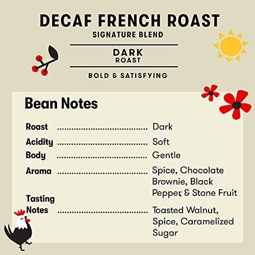 Peace Coffee Decaf French Roast | 20 oz Ground Dark Roast | Organic Fair Trade Coffee | Rich, Bold flavor | Mountain Water Process Style | Peru | Shade Grown, Fresh Roasted - SHOP NO2CO2